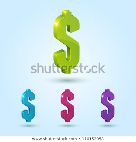 Stock foto: Dollar Sign Purple Vector Icon Design
