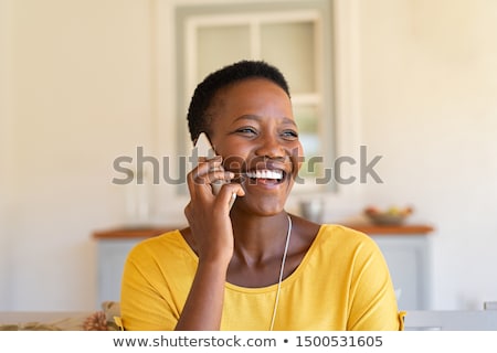 Сток-фото: Happy Woman Talking On Phone
