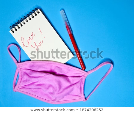 Zdjęcia stock: I Love You Text On Notepad And Pencil