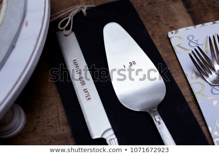 Stok fotoğraf: Cake Knife And Server