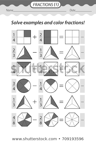 Foto stock: Solve Examples And Color Fractions