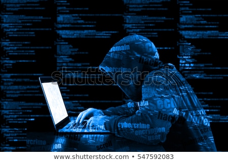 Stock fotó: Cybersecurity Computer Hacker With Hoodie