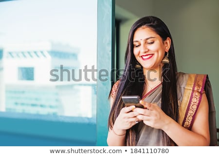 Foto stock: Beautiful Woman In Traditional Indian Clothes