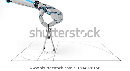 Foto stock: Humanoid Robot Compass