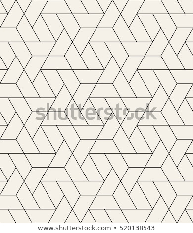 Stock foto: Vector Seamless Geometric Pattern Simple Graphic Design - Abstract Endless Monochrome Background