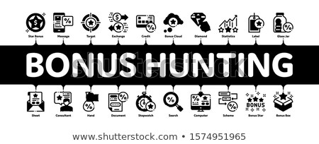 Foto d'archivio: Bonus Hunting Minimal Infographic Banner Vector