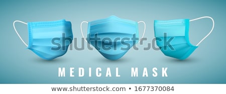 Stock photo: Blue Medical Health Face Mask Covid 19 Protection Isolated Vector Illustration