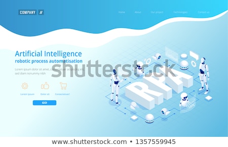 Stockfoto: Robotic Process Automation Concept Landing Page
