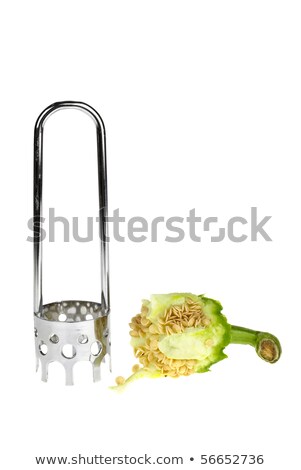 Foto stock: Ortador · de · pimentão · e · miolo · com · sementes