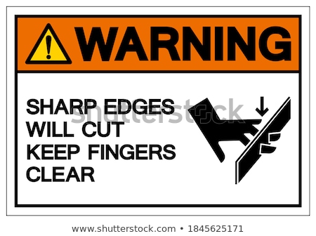 Stock photo: Robot With Sign Edge