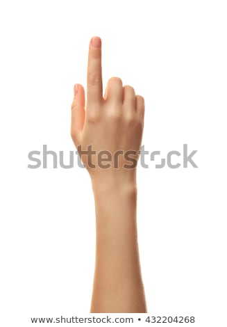 Stock fotó: Hand With Index Finger Isolated On A White Background