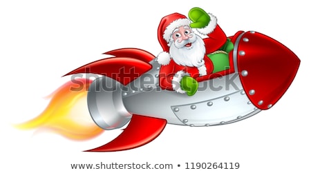 Zdjęcia stock: Rocket Santa