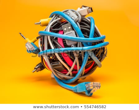 Stock photo: Tangled Electric Cables