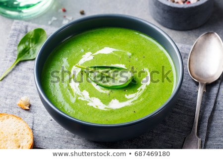 Stok fotoğraf: Ingredients Of Spinach Soup