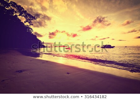 Foto stock: Vintage Style Sea And Beach Similan Island Thailand