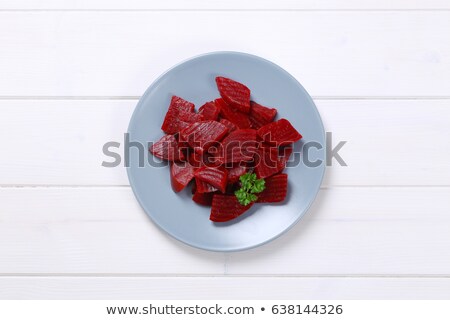Foto stock: Sliced And Pickled Beetroot