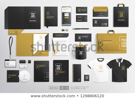Foto stock: Blank Stationery With Paper Bag