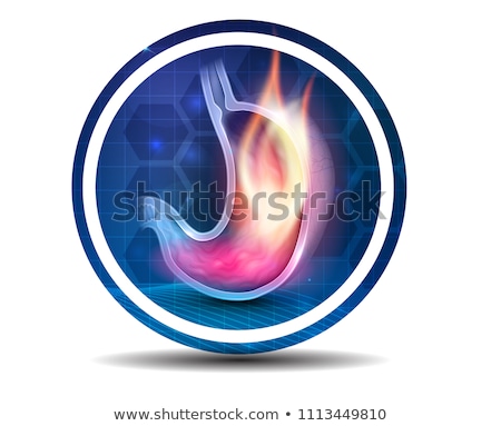 Foto d'archivio: Stomach Disorder Abstract Symbol