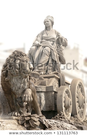 Stock fotó: Cibeles Statue Madrid Fountain In Paseo Castellana