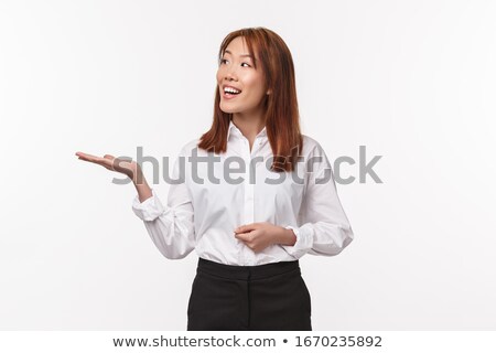 Stock photo: Business Woman Shushing