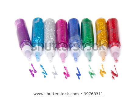 Set Colorful Sparkle Glue Pens ストックフォト © Discovod