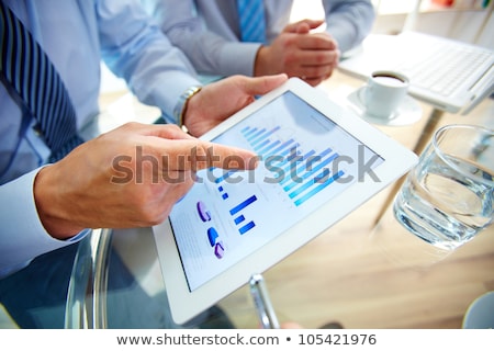 Stockfoto: Presentation Person With Tablet Pc