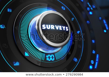 Foto stock: Surveys Controller On Black Control Console