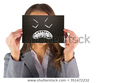 Foto stock: Composite Image Of Businesswoman Showing Card
