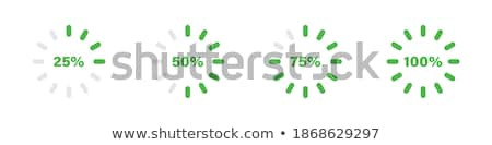 Foto stock: Clock Circular Vector Green Web Icon Button