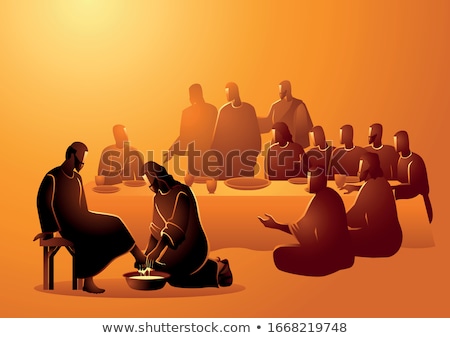 Foto stock: The Feet Of Christ