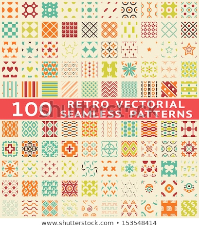 Foto stock: Vector Set Of Different Monochrome Retro Seamless Patterns