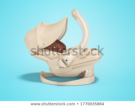 Stok fotoğraf: Blue Baby Pacifier Side View 3d