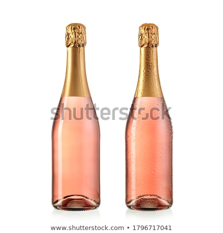 [[stock_photo]]: Glass Of Pink Rose Champagne Splashes And Bubbles