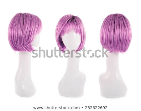 Stock photo: Woman With Colourful Wig Isolated On White