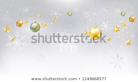 [[stock_photo]]: Happy New Year 2019 Gold Glitter Reindeer Card