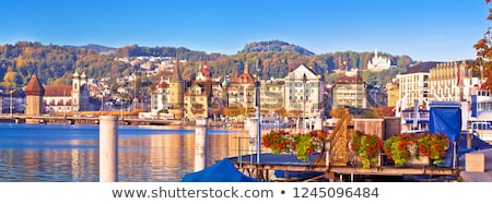 Stok fotoğraf: City Of Lucerne Lake Waterfront And Harbor View