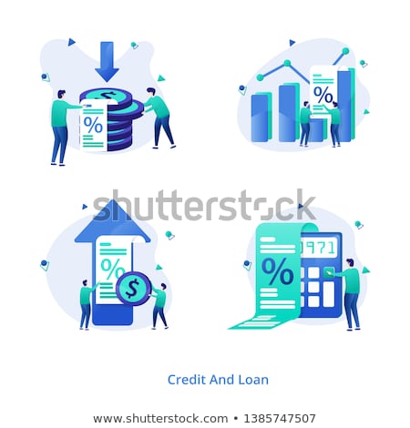 Stockfoto: Credit Rating Concept Landing Page