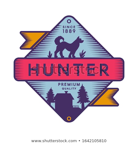 Zdjęcia stock: Hunter Camp Retro Color Logo Template