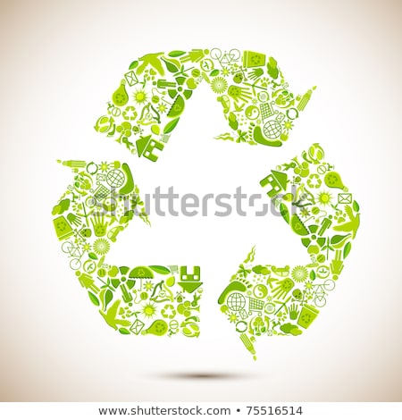 Eco Vector Background With Many Icons ストックフォト © Vectomart