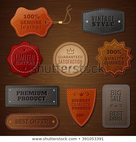 Stok fotoğraf: Leather Vector Labels