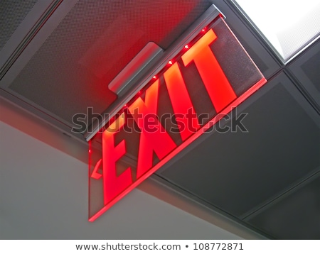 Foto d'archivio: Exit Signboard Inside The