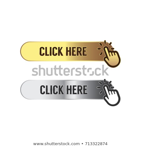 Stock fotó: Click Here Gold Vector Icon Button