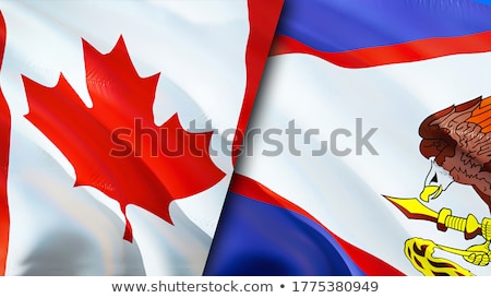 Stock fotó: Canada And American Samoa Flags