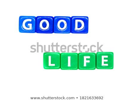 Foto stock: Life - Text On Red Puzzles