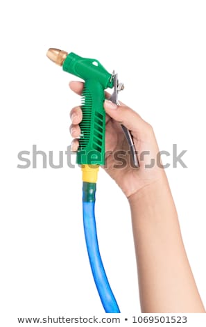 Stock fotó: The Hand Holding Garden Sprinkler Isolated On White