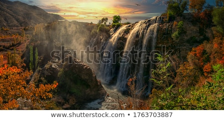 Foto stock: Summer Landscape With A Rainbow In The Mountains