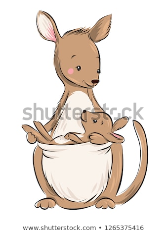 Stockfoto: Smiling Cartoon Kangaroo