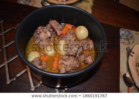 Stockfoto: Cooked Mini Mushrooms On A Bowl