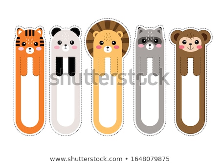 Stock fotó: Vector Set Of Animal Bookmark