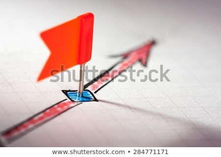 Stock foto: Red Pin On A Graph Concepts Of Growth In Business
